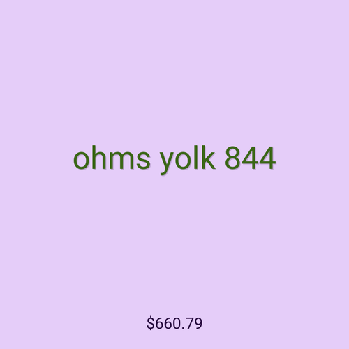 ohms yolk 844