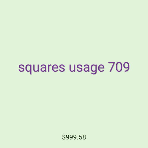 squares usage 709