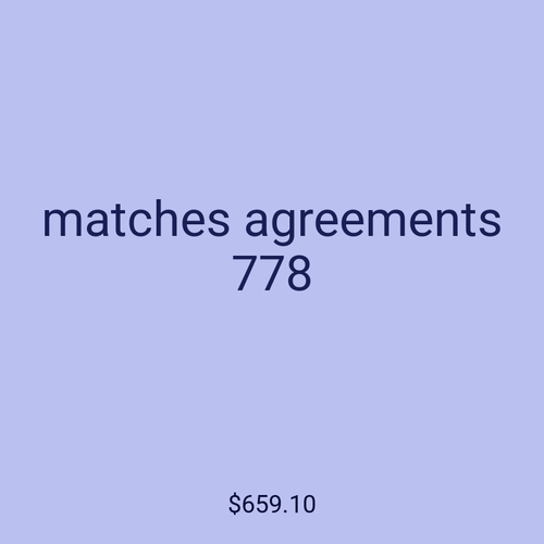 matches agreements 778