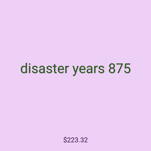 disaster years 875