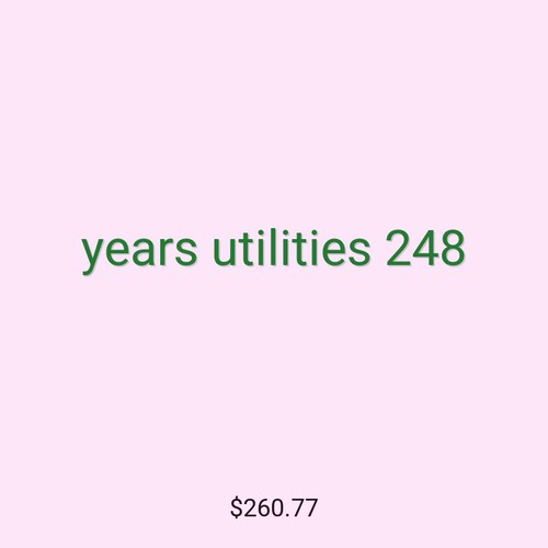 years utilities 248