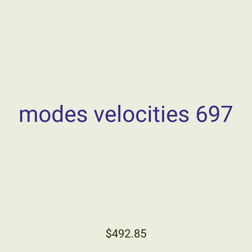 modes velocities 697