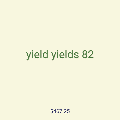 yield yields 82