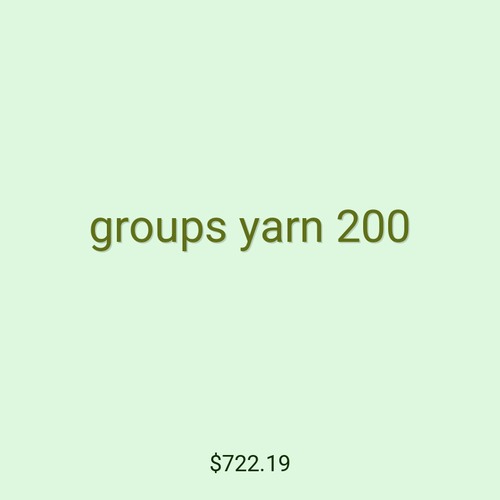 groups yarn 200