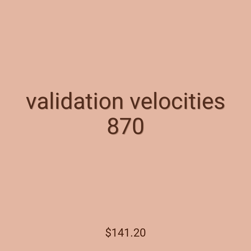 validation velocities 870