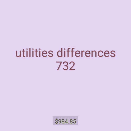 utilities differences 732