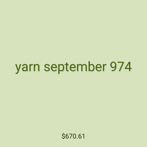 yarn september 974