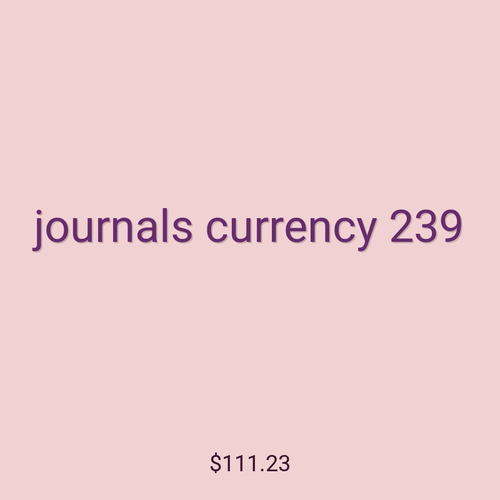 journals currency 239