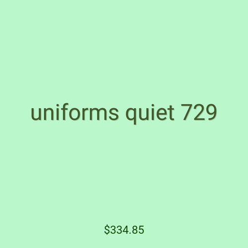 uniforms quiet 729