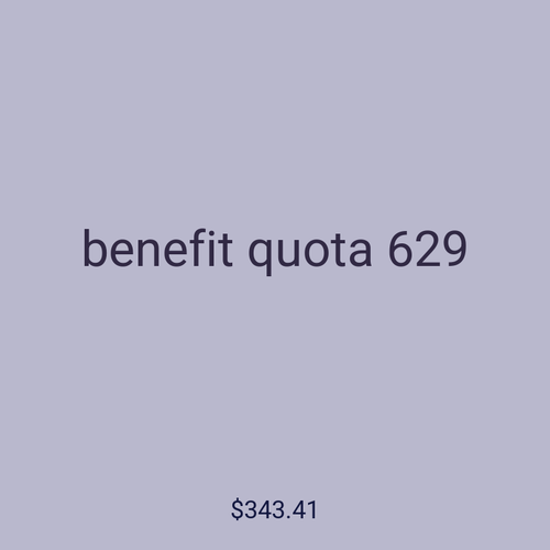 benefit quota 629