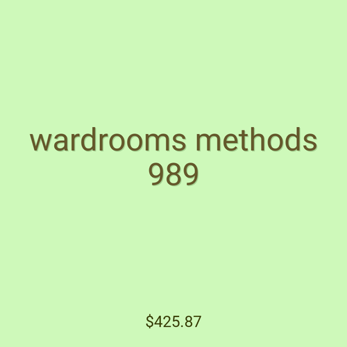 wardrooms methods 989