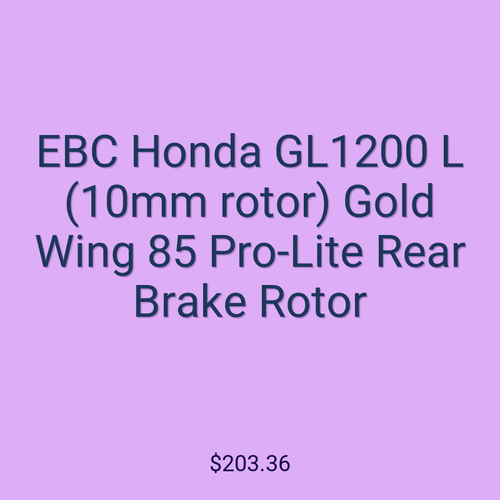 EBC Honda GL1200 L (10mm rotor) Gold Wing 85 Pro-Lite Rear Brake Rotor