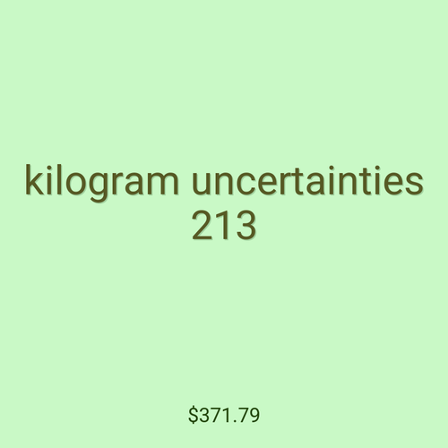kilogram uncertainties 213