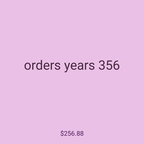 orders years 356