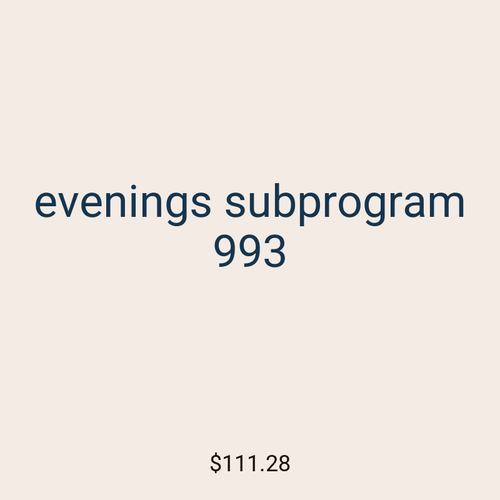 evenings subprogram 993