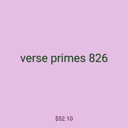 verse primes 826