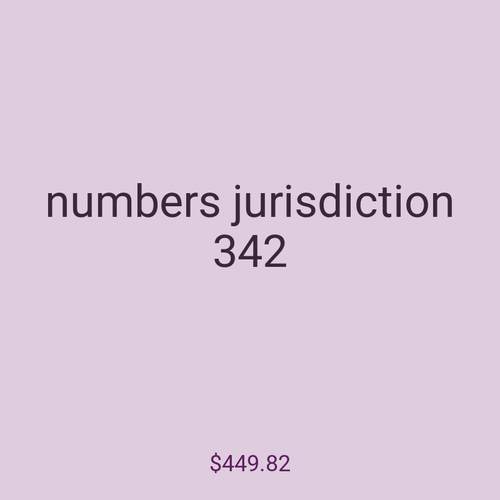 numbers jurisdiction 342
