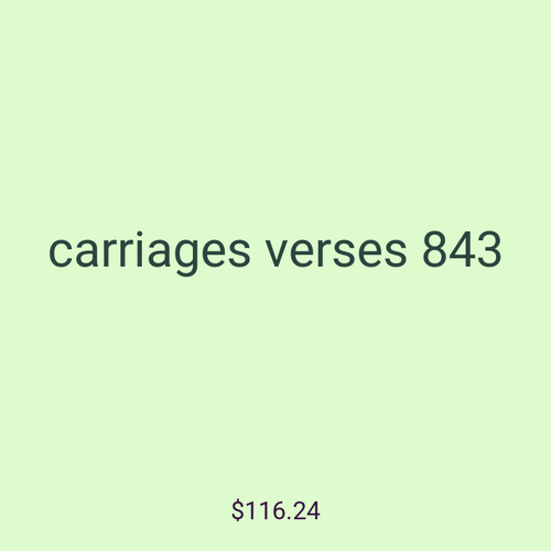 carriages verses 843