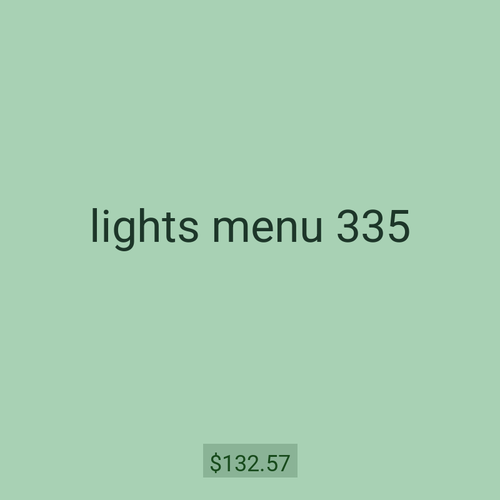 lights menu 335