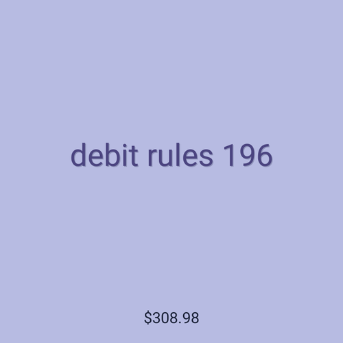 debit rules 196