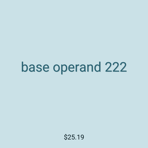 base operand 222