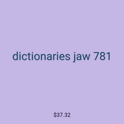 dictionaries jaw 781