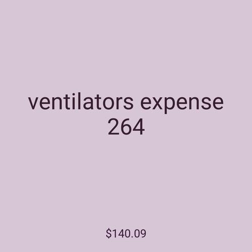 ventilators expense 264