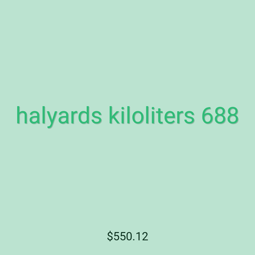 halyards kiloliters 688