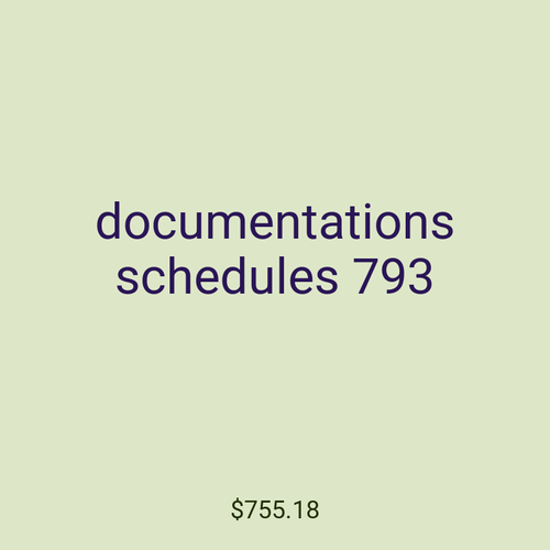 documentations schedules 793