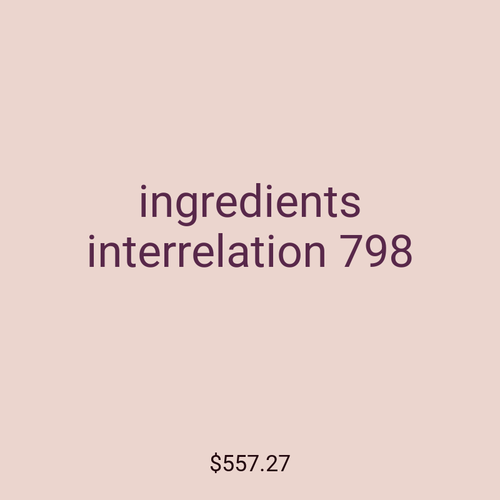 ingredients interrelation 798