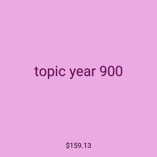 topic year 900