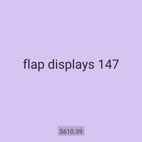 flap displays 147