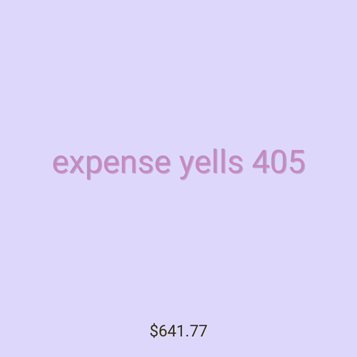 expense yells 405