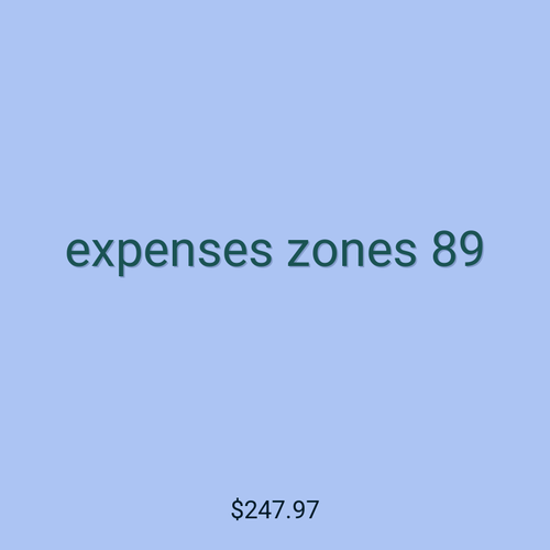 expenses zones 89