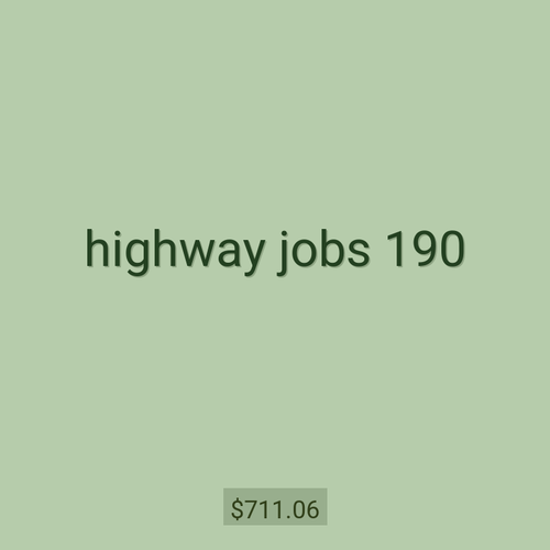 highway jobs 190