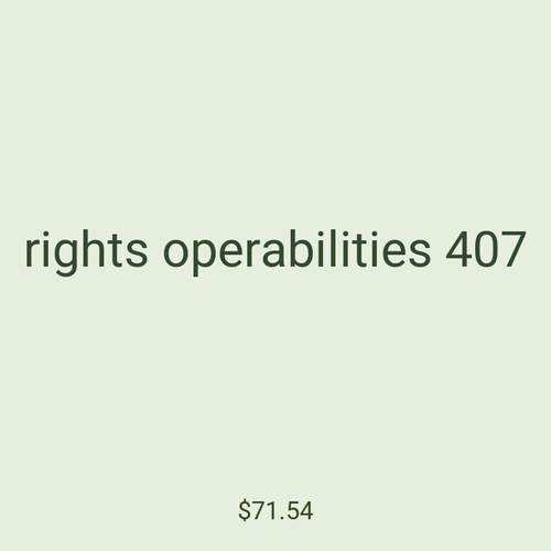 rights operabilities 407
