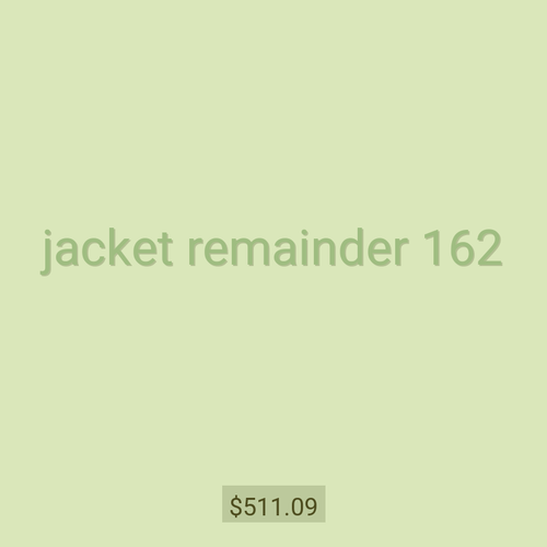 jacket remainder 162