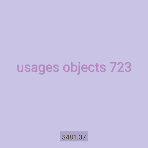 usages objects 723
