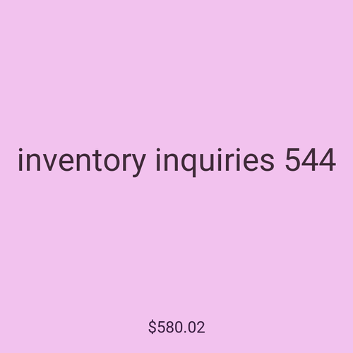 inventory inquiries 544