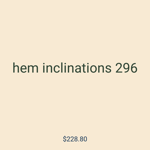 hem inclinations 296