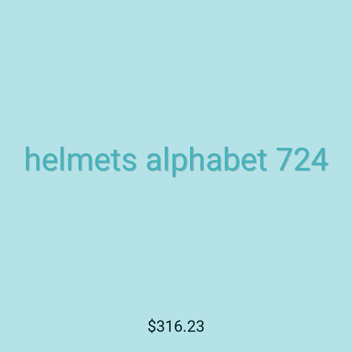 helmets alphabet 724