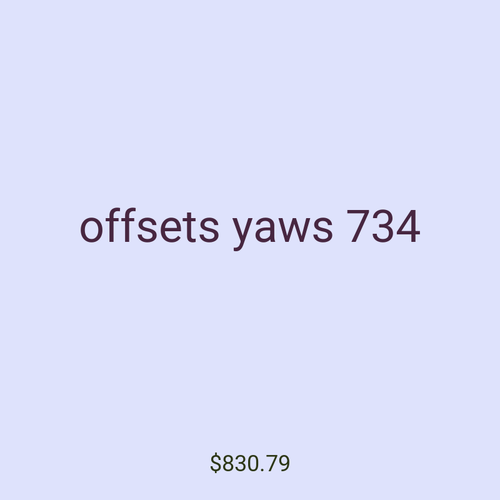 offsets yaws 734