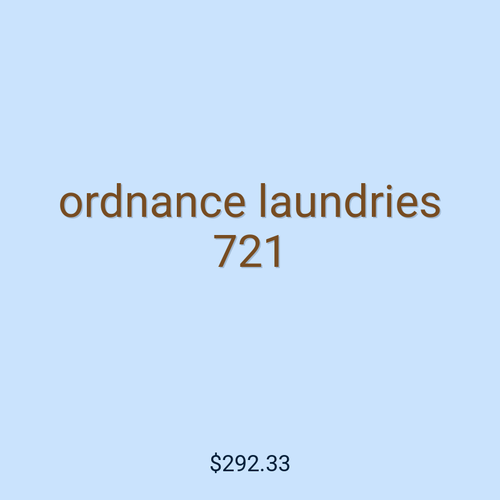 ordnance laundries 721