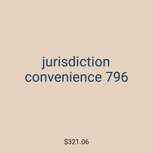 jurisdiction convenience 796