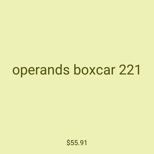 operands boxcar 221