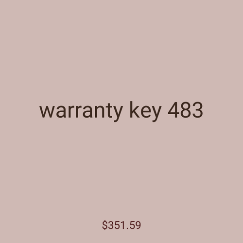 warranty key 483