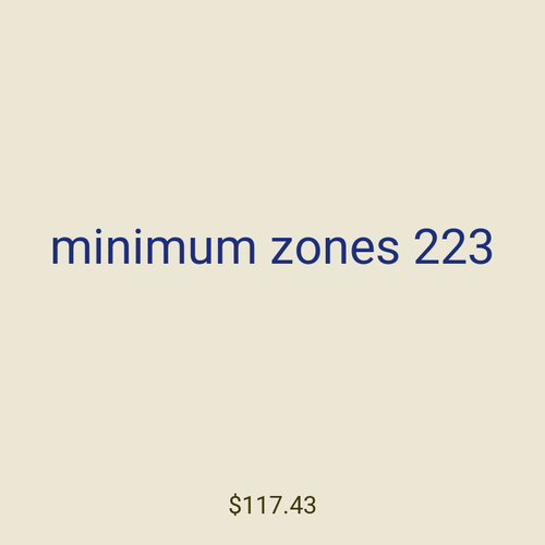 minimum zones 223