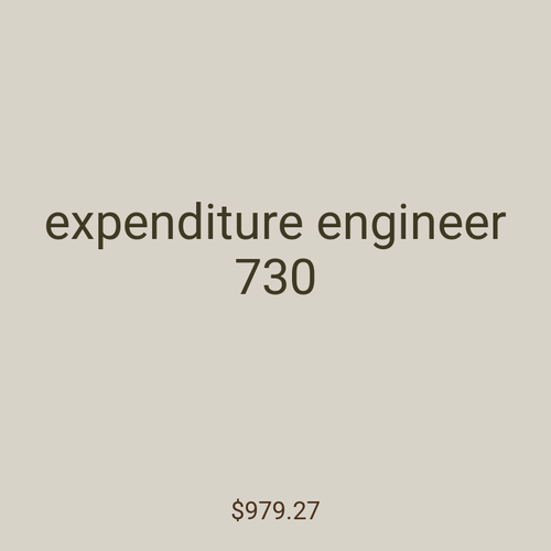 expenditure engineer 730