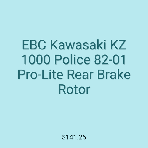 EBC Kawasaki KZ 1000 Police 82-01 Pro-Lite Rear Brake Rotor