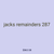 jacks remainders 287